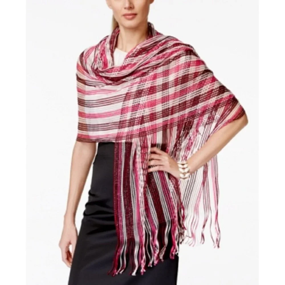 Collection Xiix Multi Stripe Metallic Net Wrap